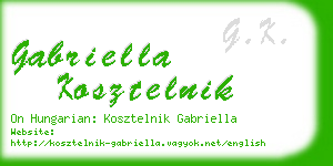 gabriella kosztelnik business card